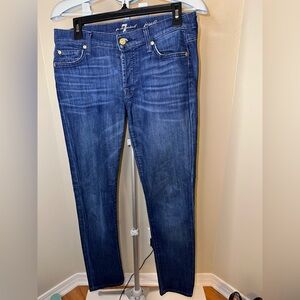 7 For All Mankind Josefina Skinny Boyfriend Button-fly Jeans